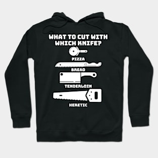 What to Cut with Which Knife - Wargaming Meme Funny Gift Hoodie